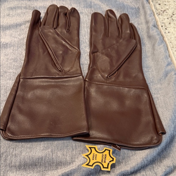 New Genuine Leather Gloves CHOCOLATE BROWN - Picture 3 of 8